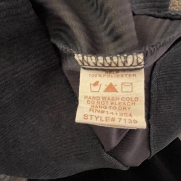 Hem & Thread  size L Super cute zip up jumper dress gray corduroy gently used - Picture 4 of 6